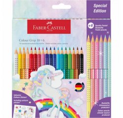 FABER-CASTELL PASTELKY COLOUR GRIP UNICORN 18+6 SPARKLE