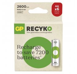 GP NABIJACIA BATERIA RECYKO 2600 AA (HR6) 6PP, B2527V