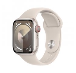 APPLE WATCH SERIES 9 GPS + CELLULAR 41MM STARLIGHT ALUMINIUM CASE STARLIGHT SPORTBAND-S/M,MRHN3QC/A