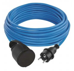 EMOS P01410W WEATHERPROOF PREDLZOVACI KABEL 10 M/1 ZASUVKA/CIERNY/SILIKON/230 V/1,5 MM2