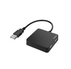 HAMA 200121 USB 2.0 HUB, 1:4, CIERNA