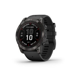 GARMIN FENIX 7X PRO SAPPHIRE SOLAR, CARBON GRAY DLC TITANIUM, BLACK BAND 010-02778-11