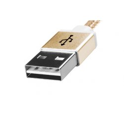 ADATA MICRO USB KABEL PLETENY 1M ZLATY