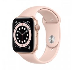 APPLE WATCH SERIES 6 GPS, 40MM GOLD ALUMINIUM CASE WITH PINK SAND SPORT BAND MG123VR/A