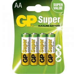 GP ALKALICKE BATERIE SUPER AA, 4KS BLISTER, B1321