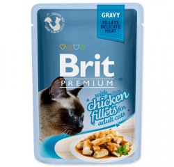 BRIT PREMIUM CAT KAPSICKA DELICATE FILLETS IN GRAVY WITH CHICKEN 85G (293-111250)