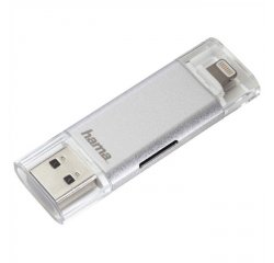 HAMA 124176 CITACKA KARIET LIGHTNING + USB 3.0 SAVE2DATA, MICROSD, STRIEBORNA