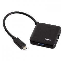 HAMA 135750 USB-C 3.1 HUB 1:4, CIERNY