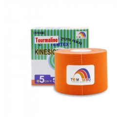 TEMTEX KINESIO TAPE TOURMALINE, ORANZOVA TEJPOVACIA PASKA 5CM X 5M