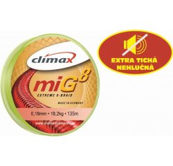 Climax šnúra 135m - miG 8 Braid Olive SB 135m 0,12mm / 9,5kg