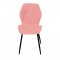 AUTRONIC CT-285 PINK2 Židle jídelní, růžová látka, černé kovové nohy