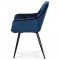 AUTRONIC DCH-421 BLUE4 Jedálenská stolička, poťah morá zamatová látka, kovová 4nohá podnož, čierny lak