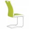 AUTRONIC DCL-406 LIM jedálenská stolička, koženka zelená, biele boky, chróm