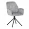 AUTRONIC HC-511 SIL4 Židle jídelní a konferenční, stříbrná látka v dekoru žíhaného sametu, kovové černé nohy