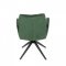 AUTRONIC HC-993 GRN2 Židle jídelní, zelená látka, otočný mechanismus 180°, černý kov
