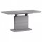 AUTRONIC HT-420 GREY Jedálenský stôl 110+40x70 cm, sivá 4 mm sklenená doska, MDF, sivý matný lak