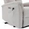 AUTRONIC TV-929 CRM2 Relaxační masážní křeslo s výhřevem,  8bodová vibrační masáž, zvedací systém, USB, krémová látka