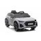 Elektrické autíčko Audi RS6, 12V, koženkové sedadlo, 2,4 GHz dialkové ovládanie, USB Vstup, LED svetlá, 12V batéria, mäkké EVA kolesá, 2 X MOTOR, sivý, ORIGINÁL licencia