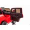 Elektrické autíčko Toyota Landcruiser 12V, červené, Koženkové sedátko, 2,4 GHz dálkové ovládání, USB/AUX Vstup, Odpružení, 12V baterie, Měkká EVA kola, 2 X 35W MOTOR, ORIGINAL licence