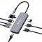 Verbatim USB-C Pro Multiport Hub CMH-09, 9 portů /HDMI, USB-A, USB-C, SD, microSD, RJ45/,stříbrná