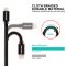 SWISSTEN DATOVY KABEL IPHONE TEXTIL USB/LIGHTNING 2M CIERNY