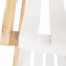 KONDELA 3-poličkový regál, prírodný bambus/biela, PEORIA TYP 2