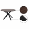 KONDELA Jedálenský stôl, tmavý dub/čierna, priemer 120 cm, MEDOR