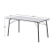KONDELA Jedálenský stôl, biela/čierna, 160x80x75 cm, NALAK TYP 3