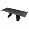 KONDELA Jedálenský rozkladací stôl, grafit/čierna, 160-240x90 cm, SALAL