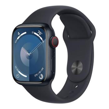 APPLE WATCH SERIES 9 GPS + CELLULAR 45MM MIDNIGHT ALUMINIUM CASE MIDNIGHT SPORT BAND-S/M,MRMC3QC/A